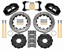 Wilwood 02-06 RSX Black Caliper Drilled Rotor 4 Piston Dynalite Front BBK